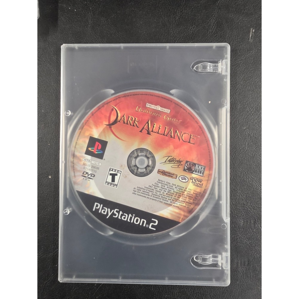 Baldurs Gate Dark Alliance Sony PlayStation 2 PS2 Game Disc Only SLUS-20035